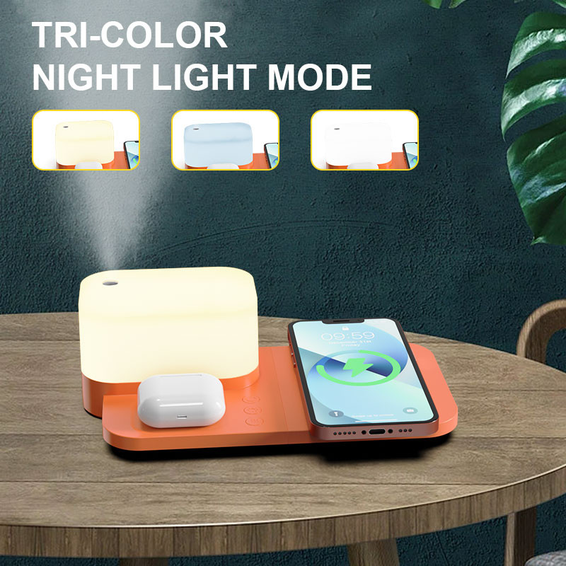 100W bežični punjač, postolje, ovlaživač zraka za iPhone 14 13 12 11 XR 8 Airpods Pro Samsung 3 u 1 stanica za brzo punjenje