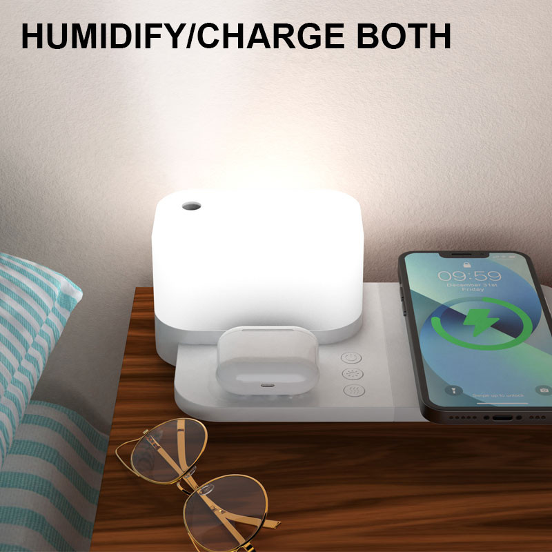 100W bežični punjač, postolje, ovlaživač zraka za iPhone 14 13 12 11 XR 8 Airpods Pro Samsung 3 u 1 stanica za brzo punjenje