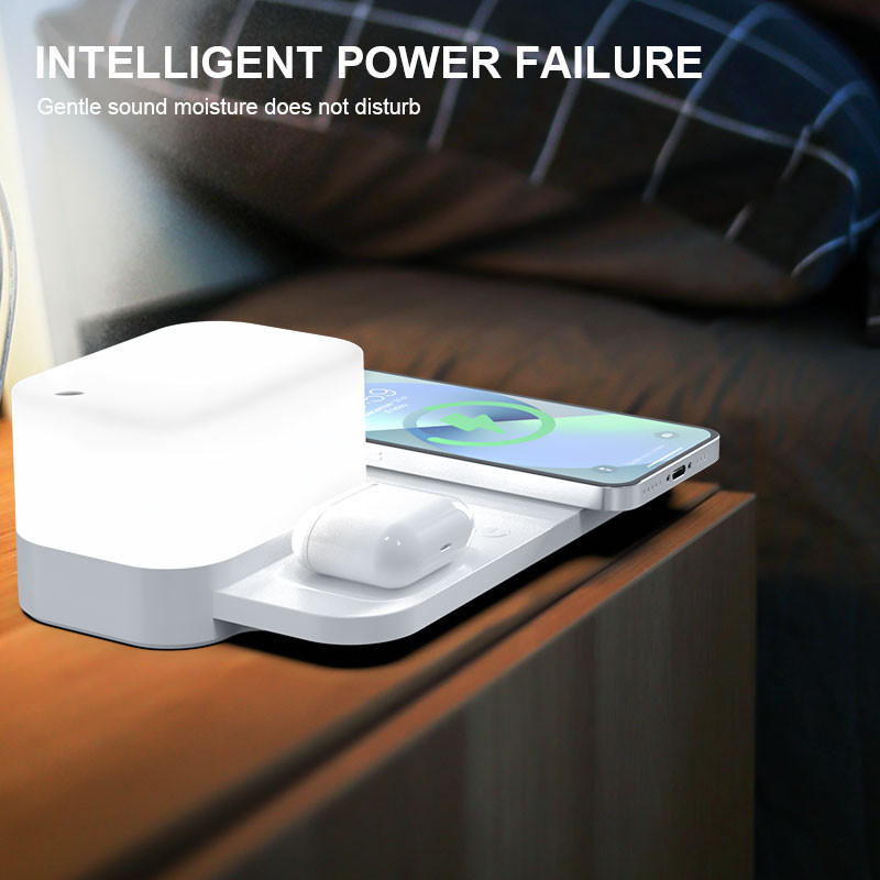 100W bežični punjač, postolje, ovlaživač zraka za iPhone 14 13 12 11 XR 8 Airpods Pro Samsung 3 u 1 stanica za brzo punjenje