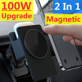 Încărcătoare magnetice fără fir de 100W Suport pentru telefon cu ventilație de mașină pentru iPhone 12 13 14 Pro Max încărcător Airpods Stație de încărcare rapidă