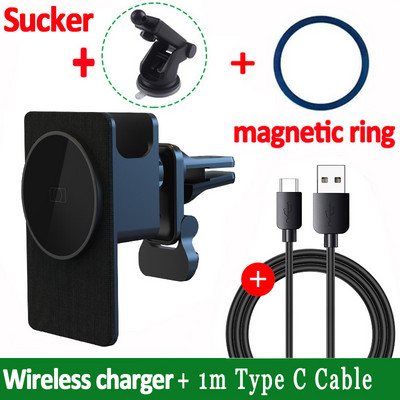 Încărcătoare magnetice fără fir de 100W Suport pentru telefon cu ventilație de mașină pentru iPhone 12 13 14 Pro Max încărcător Airpods Stație de încărcare rapidă