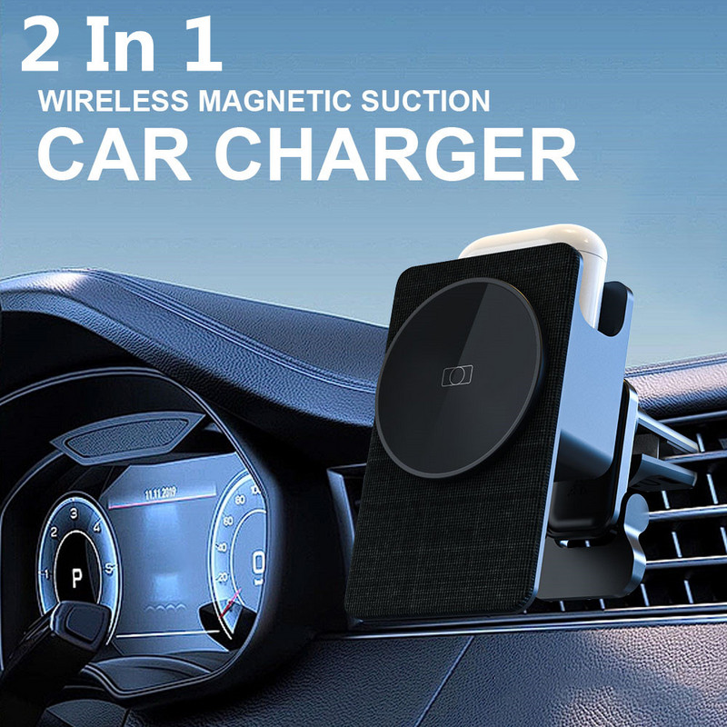 Încărcătoare magnetice fără fir de 100W Suport pentru telefon cu ventilație de mașină pentru iPhone 12 13 14 Pro Max încărcător Airpods Stație de încărcare rapidă