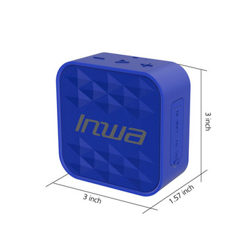 INWA Безжичен Bluetooth високоговорител Mini Sound Blaster Преносим външен IPX7 Водоустойчив стерео бас Музикален център Поддръжка TF карта/AUX