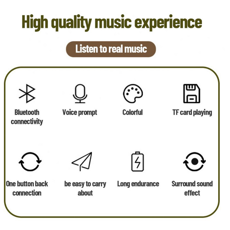 Audio Mini subwoofer Multicolor Difuzor exterior opțional Sunet surround Plug-in Audio Difuzor Bluetooth Music Player Audio