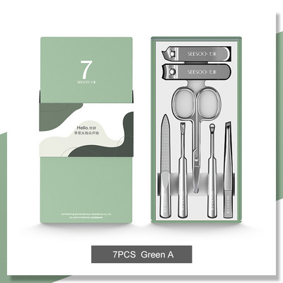 Clipper unghii Set de manichiură din oțel carbon de înaltă calitate Seturi de pedichiură Instrumente profesionale pentru tăierea unghiilor Pilă pentru unghii Set foarfece de machiaj