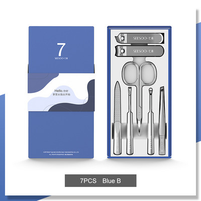 Clipper unghii Set de manichiură din oțel carbon de înaltă calitate Seturi de pedichiură Instrumente profesionale pentru tăierea unghiilor Pilă pentru unghii Set foarfece de machiaj