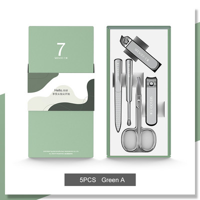 Clipper unghii Set de manichiură din oțel carbon de înaltă calitate Seturi de pedichiură Instrumente profesionale pentru tăierea unghiilor Pilă pentru unghii Set foarfece de machiaj