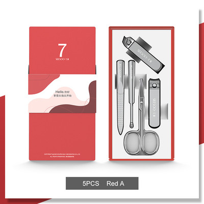 Clipper unghii Set de manichiură din oțel carbon de înaltă calitate Seturi de pedichiură Instrumente profesionale pentru tăierea unghiilor Pilă pentru unghii Set foarfece de machiaj