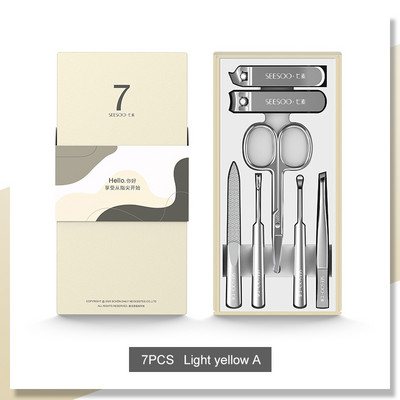 Clipper unghii Set de manichiură din oțel carbon de înaltă calitate Seturi de pedichiură Instrumente profesionale pentru tăierea unghiilor Pilă pentru unghii Set foarfece de machiaj