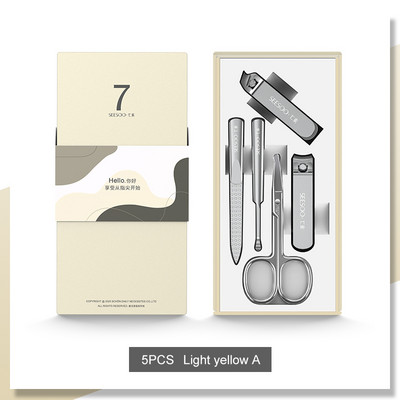 Clipper unghii Set de manichiură din oțel carbon de înaltă calitate Seturi de pedichiură Instrumente profesionale pentru tăierea unghiilor Pilă pentru unghii Set foarfece de machiaj