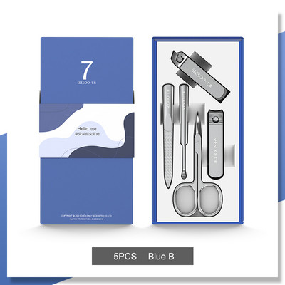 Clipper unghii Set de manichiură din oțel carbon de înaltă calitate Seturi de pedichiură Instrumente profesionale pentru tăierea unghiilor Pilă pentru unghii Set foarfece de machiaj