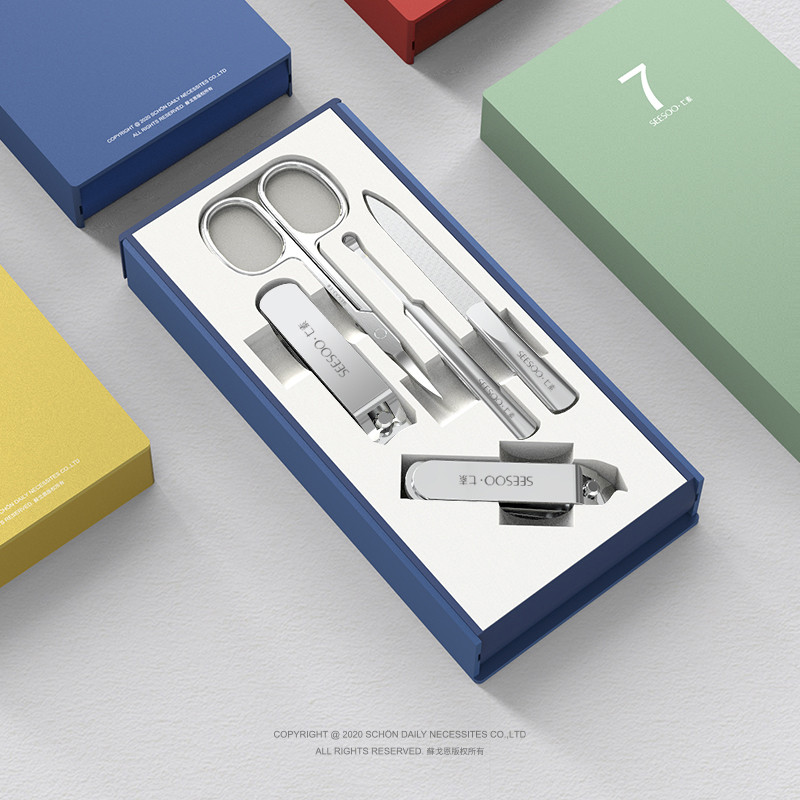 Clipper unghii Set de manichiură din oțel carbon de înaltă calitate Seturi de pedichiură Instrumente profesionale pentru tăierea unghiilor Pilă pentru unghii Set foarfece de machiaj