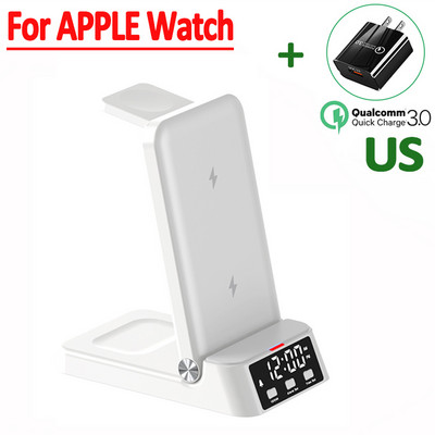 100W 4 σε 1 Ασύρματη βάση φορτιστή Αναδιπλούμενη για iPhone 14 13 12 11 Samsung Galaxy Apple Watch 7/6 Fast Charging Dock Station