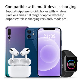 100W 3 σε 1 βάση ασύρματου φορτιστή για Apple Watch 8 7 6 Airpods Pro Fast Charging Dock Station για iPhone 14 13 12 11 XS XR X 8