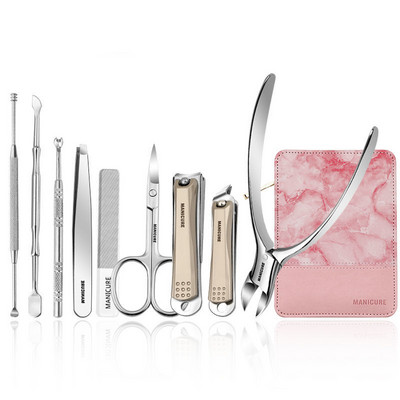 Set de manichiură nou sosiri Seturi de pedichiură Dispozitiv de tăiat unghii Instrumente profesionale de tăiat unghii din oțel inoxidabil cu trusă de călătorie