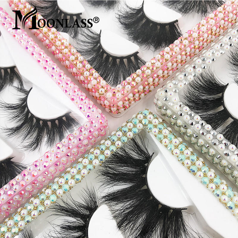 5D 25MM gene de nurcă naturală, colorate, luxoase, pufoase, 4 perechi/set, gene false dramatice, fără cruzime, comerț cu ridicata