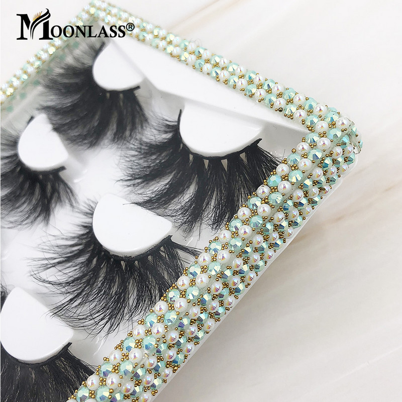 5D 25MM gene de nurcă naturală, colorate, luxoase, pufoase, 4 perechi/set, gene false dramatice, fără cruzime, comerț cu ridicata