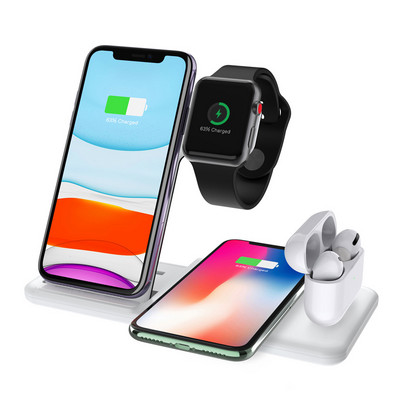 Suport de încărcare fără fir 4 în 1 30W pentru iPhone 13 11 12 X 8 Apple Watch Pencil Stație de încărcare rapidă pentru Airpods 3 Pro iWatch