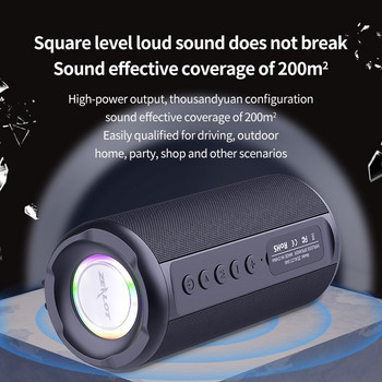 Zealot S46 Преносим безжичен високоговорител Bluetooth колона Водоустойчив 6 часа 10w супер силен звук Високоговорител за телефон TF карта