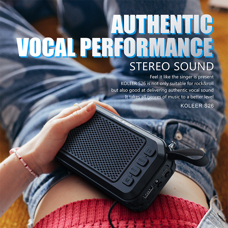 Novi S26 bežični Bluetooth zvučnik za vanjske prijenosne LED svjetiljke kartice subwoofer kolonski stereo hands-free glazbeni centar radio