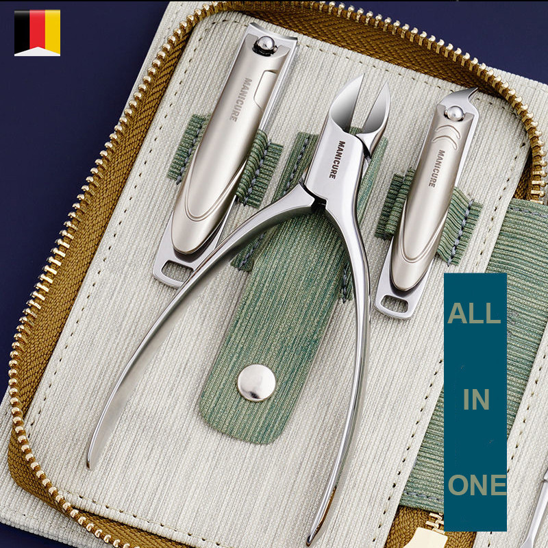 Nauji manikiūro rinkiniai pedikiūro rinkiniai nagų kirpimo mašinėlė nerūdijančio plieno profesionalūs nagų kirpimo įrankiai su kelioninių dėklų rinkiniu