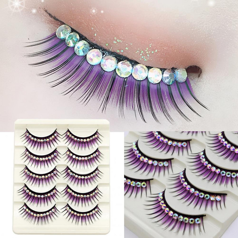 1 kutija Umjetne trepavice Lijepa šminka Ljepota Umjetne trepavice Umjetne trepavice od kemijskih vlakana