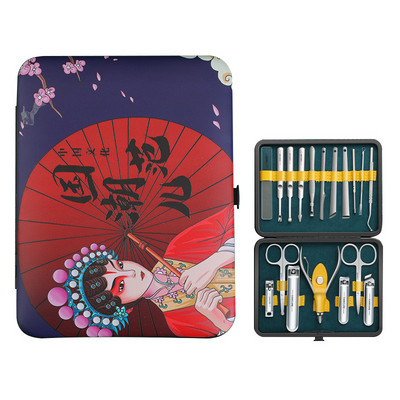 Set de tăietoare artistice pentru unghii Foarfece pentru unghii Foarfece pentru unghii Cuțit pedichiură cu canelura pentru unghii Foarfece din oțel inoxidabil pentru uz casnic original