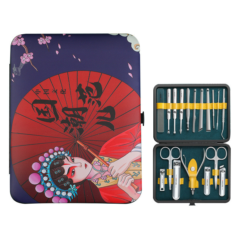 Set de tăietoare artistice pentru unghii Foarfece pentru unghii Foarfece pentru unghii Cuțit pedichiură cu canelura pentru unghii Foarfece din oțel inoxidabil pentru uz casnic original