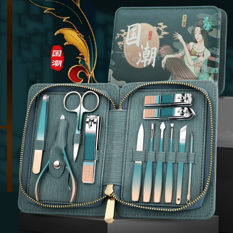 Set de tăietoare artistice pentru unghii Foarfece pentru unghii Foarfece pentru unghii Cuțit pedichiură cu canelura pentru unghii Foarfece din oțel inoxidabil pentru uz casnic original