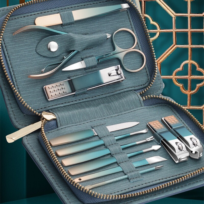 Set de tăietoare artistice pentru unghii Foarfece pentru unghii Foarfece pentru unghii Cuțit pedichiură cu canelura pentru unghii Foarfece din oțel inoxidabil pentru uz casnic original