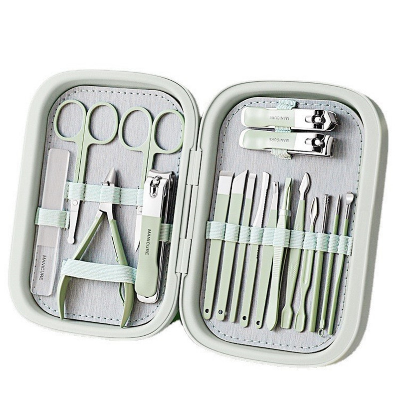 Set de manichiură Qmake Seturi de pedichiură profesionale din oțel inoxidabil Seturi de tuns unghii de calitate superioară Cadou perfect Prieteni