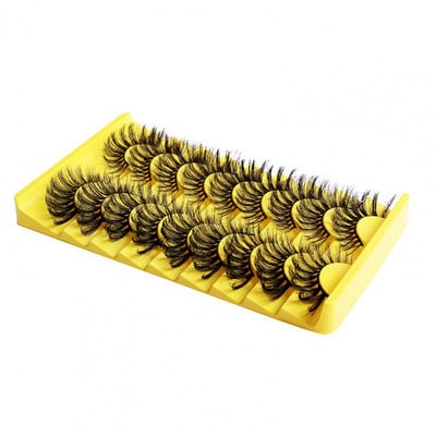 9 pari/komplet Umjetne trepavice Prirodni 3D efekt Meke guste uvijene maske Umjetna vlakna Ljepota Umjetne trepavice za zabavu