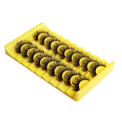 9 pari/komplet Umjetne trepavice Prirodni 3D efekt Meke guste uvijene maske Umjetna vlakna Ljepota Umjetne trepavice za zabavu