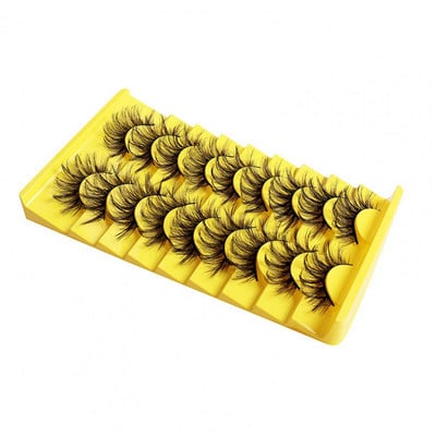 9 pari/komplet Umjetne trepavice Prirodni 3D efekt Meke guste uvijene maske Umjetna vlakna Ljepota Umjetne trepavice za zabavu