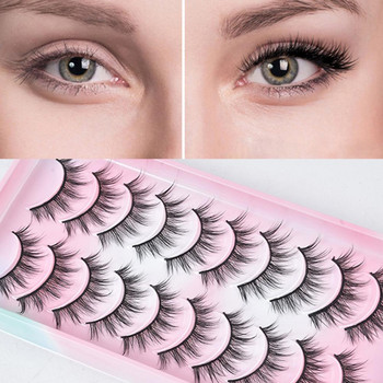 10 Ζεύγη με όμορφες όψεις μακιγιάζ Faux Eyelashes Supplies Βλεφαρίδες Εξαιρετική διακόσμηση
