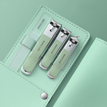 Преносим луксозен комплект за маникюр Нов висок клас мъже и жени на специални нокти Подстригване на нокти Комплект инструменти за лична хигиена