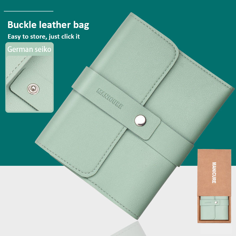 12-16 bucăți/set Set de tăietor de unghii Set de tăietoare de unghii din oțel inoxidabil cu geantă pliabilă Seturi de tăiat manichiură Foarfece Instrument de frumusețe pentru machiaj