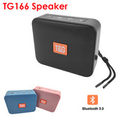 TG166 Mini bežični zvučnik Subwoofer Bluetooth-kompatibilni prijenosni zvučnici USB 3D Stereo Surround Column Bass Box FM radio
