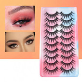 10 pari umjetnih trepavica Set lijepe šminke Dodaci za trepavice Univerzalne umjetne trepavice