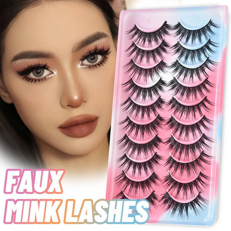 10 pari umjetnih trepavica Set lijepe šminke Dodaci za trepavice Univerzalne umjetne trepavice