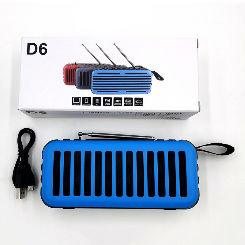 Bežični zvučnik na solarni pogon, Bluetooth kompatibilan s FM radijskom LED svjetiljkom