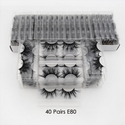 40 perechi/lot visofree 25mm gene frumusețe 3d nurcă gene 100% fără cruzime gene dramatice lucrate manual gene moi pufoase E77