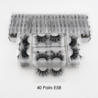 40 perechi/lot visofree 25mm gene frumusețe 3d nurcă gene 100% fără cruzime gene dramatice lucrate manual gene moi pufoase E77