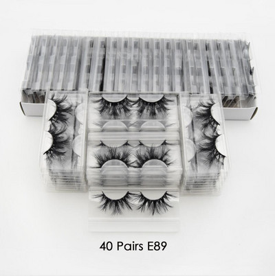 40 perechi/lot visofree 25mm gene frumusețe 3d nurcă gene 100% fără cruzime gene dramatice lucrate manual gene moi pufoase E77