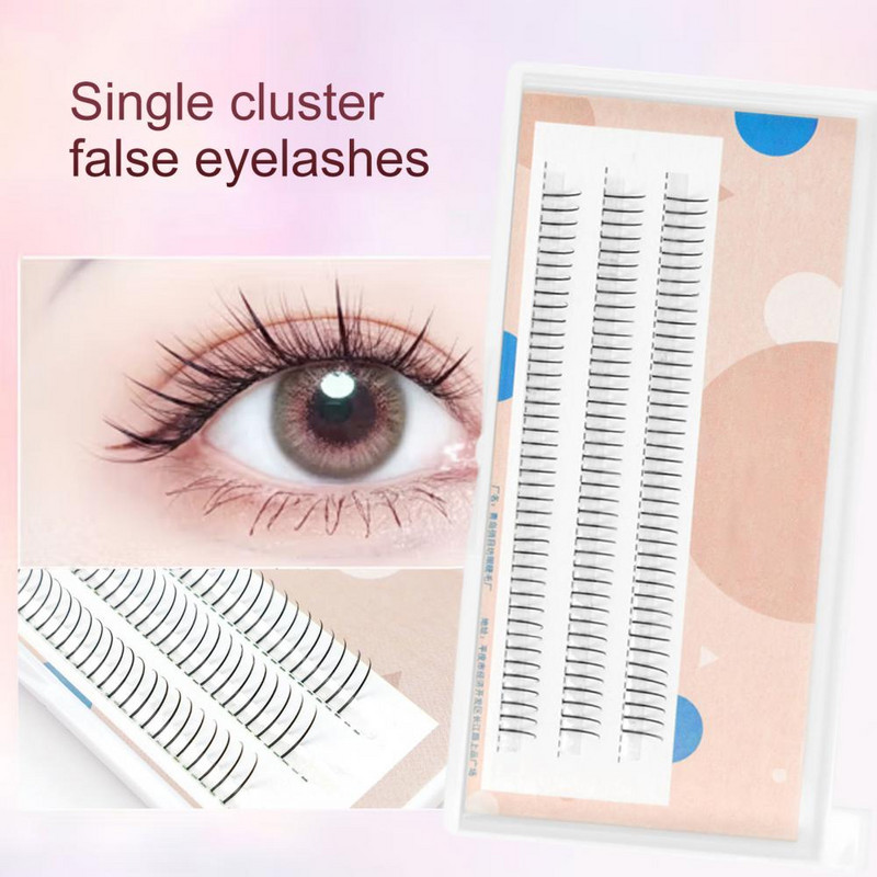 1 cutie de gene artificiale gene false confortabile din fibră cu un singur grup de gene false pentru femei pestañas postizas