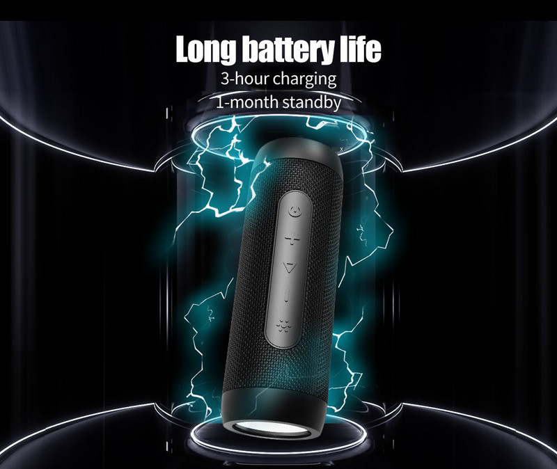 Zealot S22 Prijenosni zvučnici Bežični Bluetooth zvučnik FM Radio Vanjski subwoofer+Baterijska svjetiljka+Power Bank,Podržava TF karticu,AUX