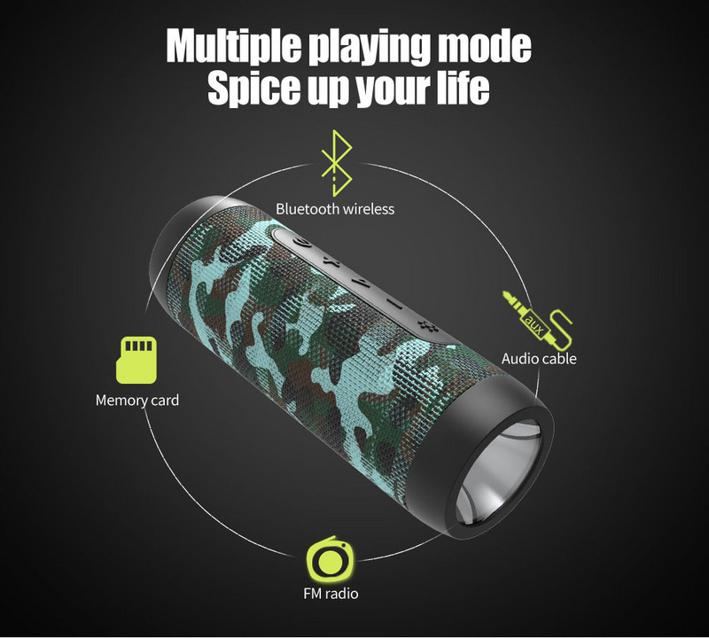 Zealot S22 Prijenosni zvučnici Bežični Bluetooth zvučnik FM Radio Vanjski subwoofer+Baterijska svjetiljka+Power Bank,Podržava TF karticu,AUX