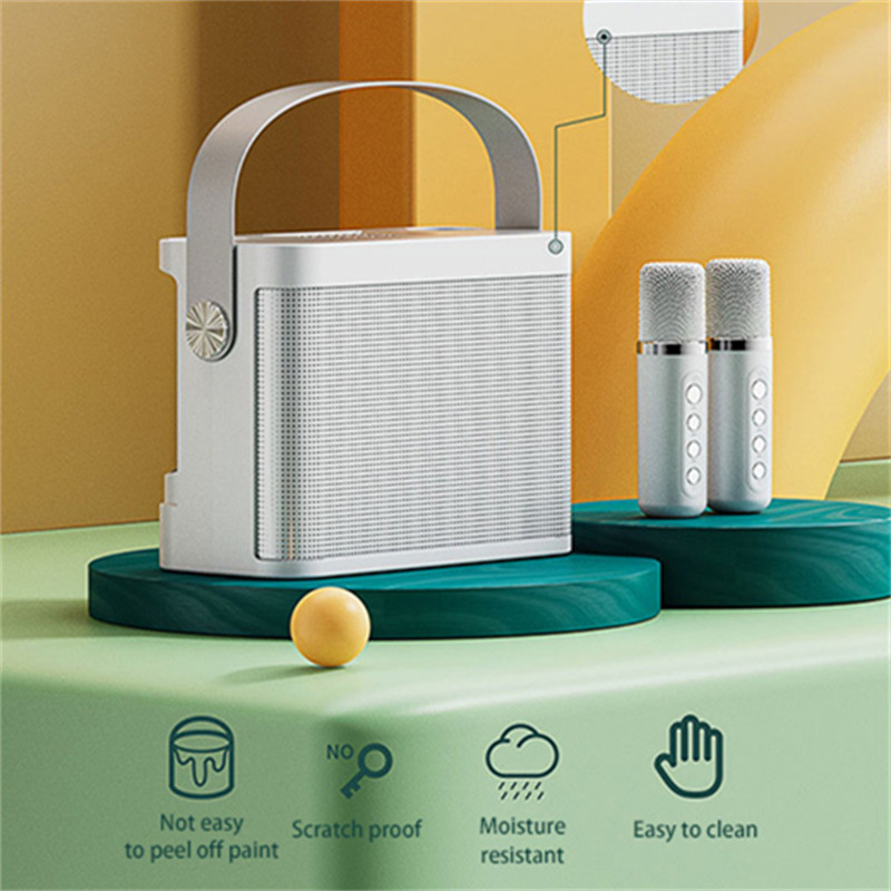 Ys-219 Prijenosni karaoke sustav zvučnika Bežični Bluetooth kompatibilni sustav zvučnika s 2 mikrofona Kućni TV KTV set