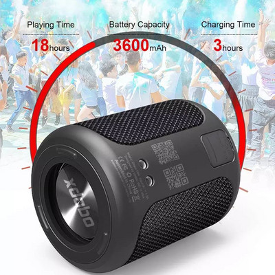 XDOBO portatīvais bezvadu Bluetooth skaļrunis 15 W TWS stereo mini kolonna āra IPX6 ūdensizturīgs zemfrekvences skaļrunis 3600 mAh skaņas kaste TF AUX
