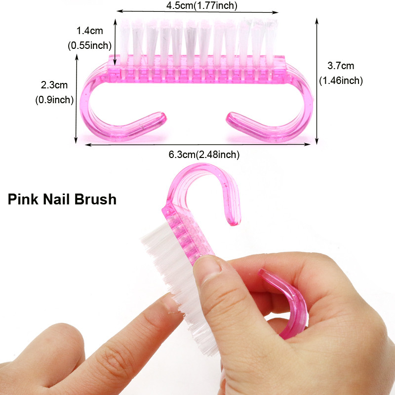 1 set manichiură lustruit costum de unghii pilă de unghii tampon de șlefuire bandă de șlefuit împingător de cuticule oțel împingere perie de curățare a pielii moarte